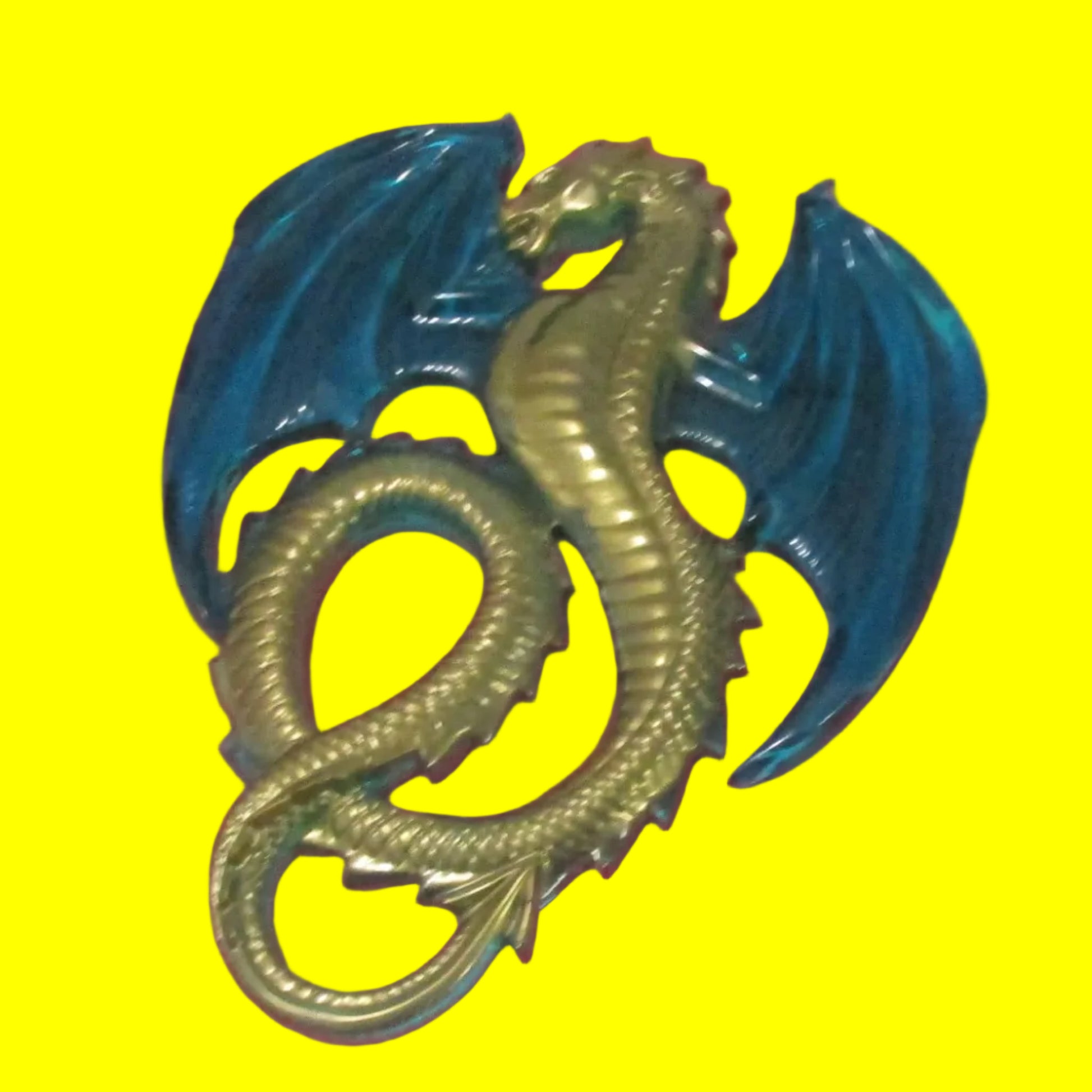 metallic resin dragon 